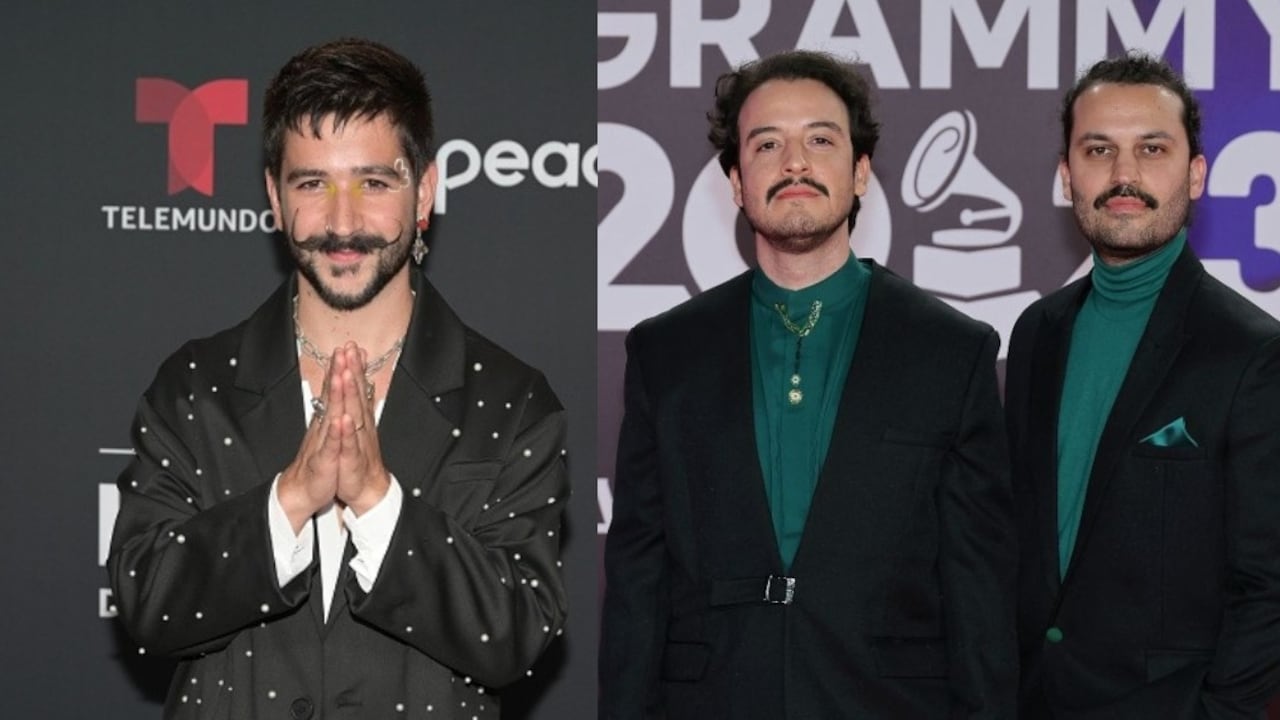 El cantante Camilo junto a los hermanos Camilo y Mauricio Ríos