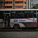 Paro Nacional Buses transporte público lleno
