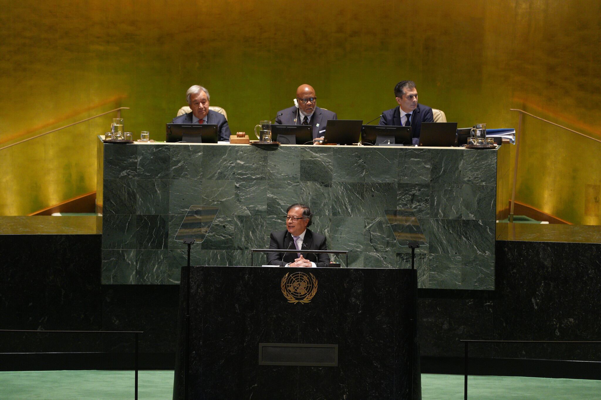 Gustavo Petro en la Asamblea General de la ONU. FOTO: Cortesía Presidencia