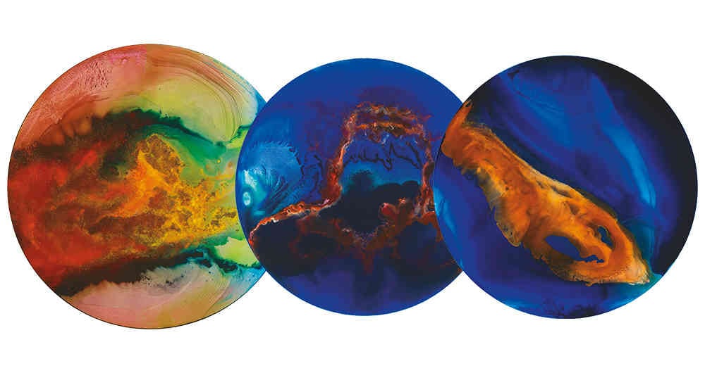 De izquierda a derecha, ‘Chroma S4 Chimaera’ (2017), ‘Chroma S4 Dragon’ (2016) y ‘Chroma S4 Nebula’ (2016).