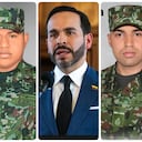 El presidente Abelardo De La Espriella habló con los familiares de los militares asesinados en Ocaña: (De izquierda a derecha) capitán Marco David Pirajón y los soldados profesionales Jhon Carlos Marrugo y Joel Alberto Jiménez.