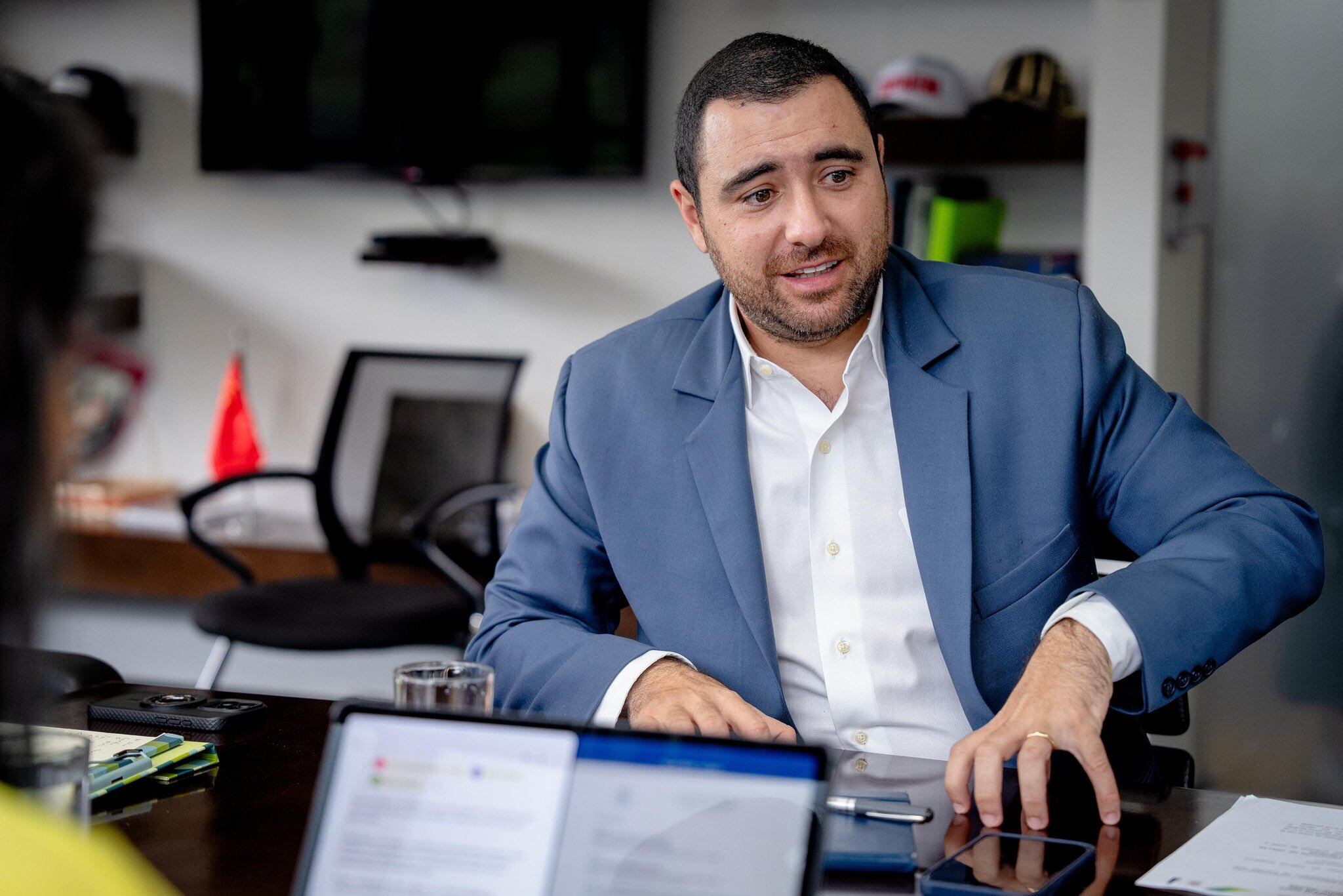 El gobernador de Bolívar, Yamil Arana, estuvo reunido con el director de la UNGRD, Carlos Carrillo.