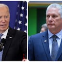 Joe Biden y Miguel Diaz Canel