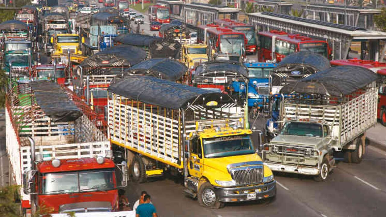 Bloqueo de vías en Bogotá