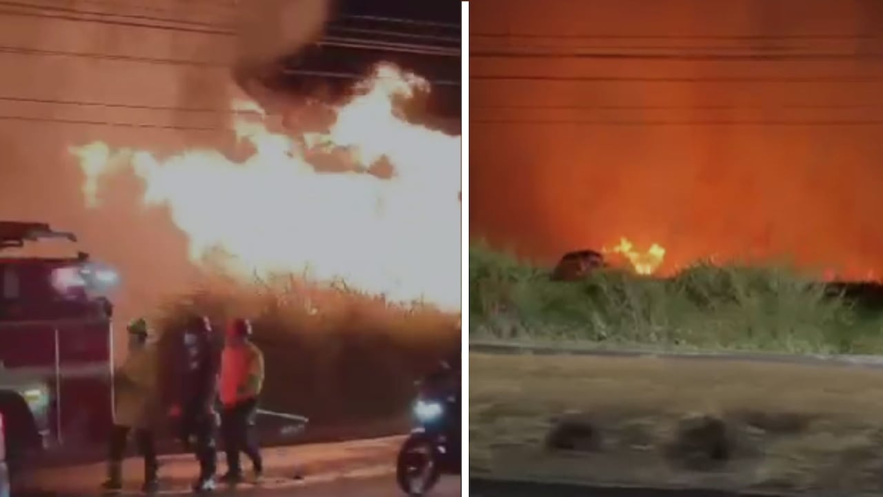 Incendio forestal en Popayán.