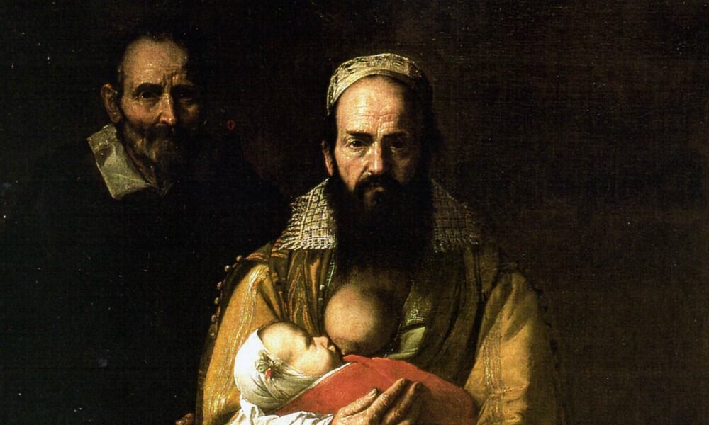 Detalle de Magdalena Ventura con su marido y su hijo (José Ribera, 1631). Wikimedia Commons