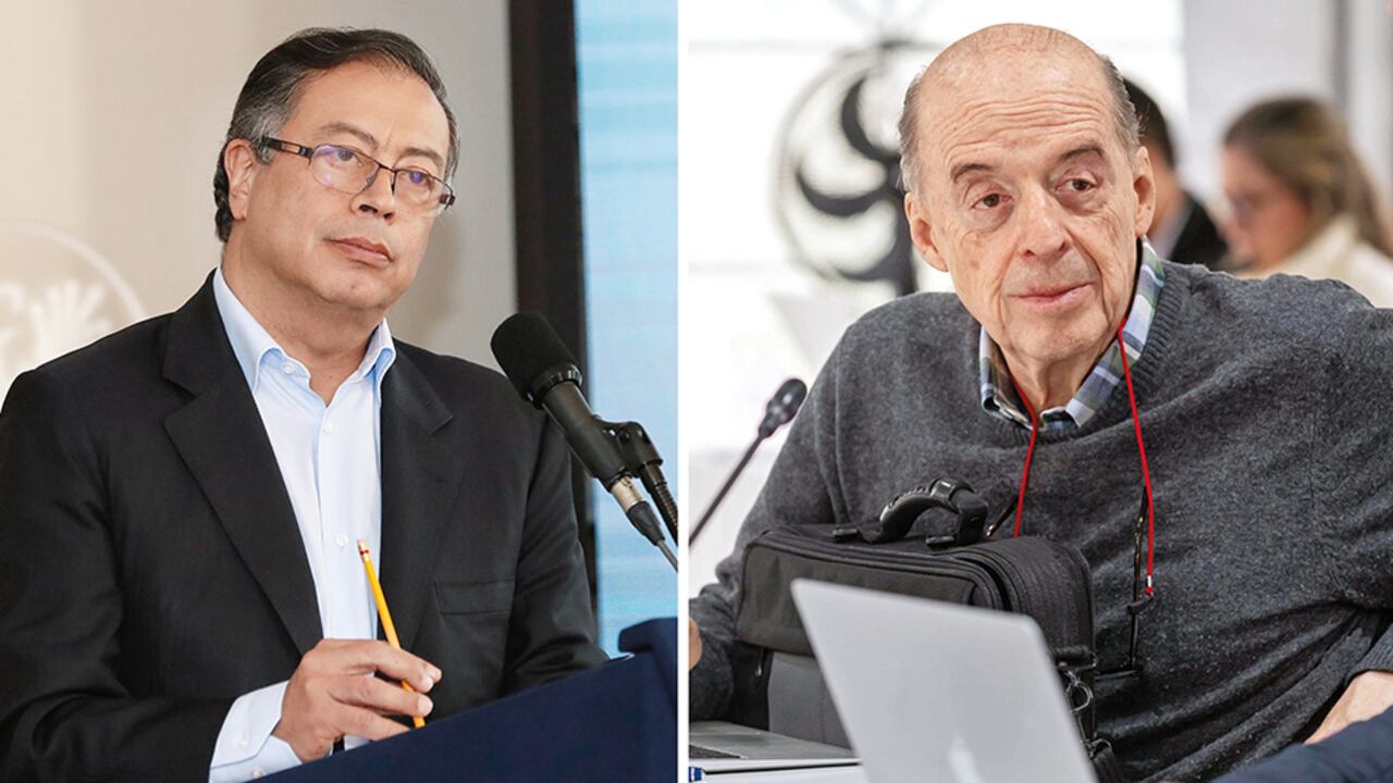 El presidente Gustavo Petro y el canciller Álvaro Leyva.