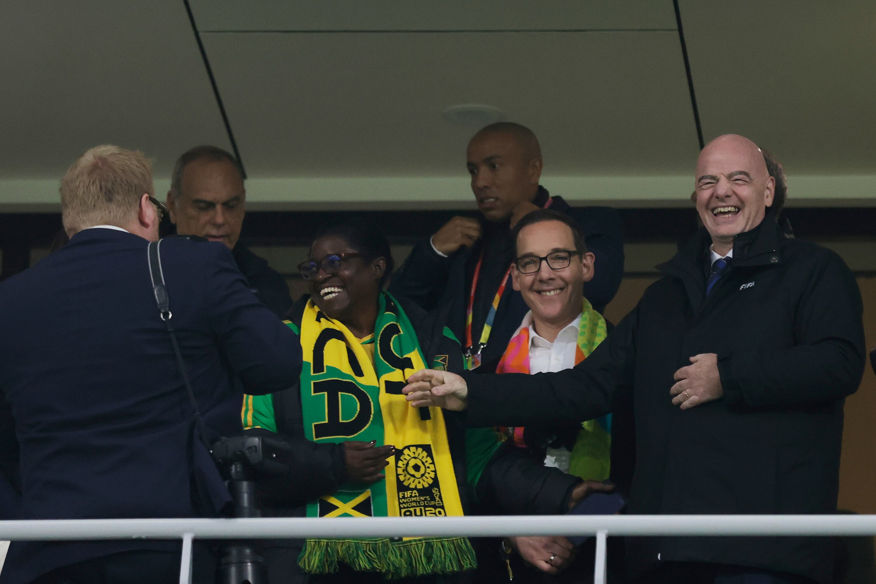 Gianni Infantino, presidente de la Fifa, en el AAMI Park, de Melbourne.