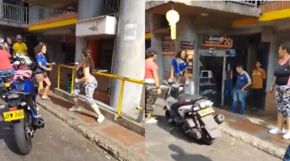 Enfrentamiento con puñales en calles de Bucaramanga.