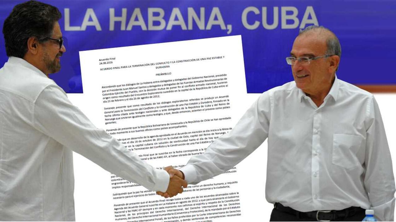 'Iván Márquez' y Humberto de la Calle. Jefes negociadores en La Habana