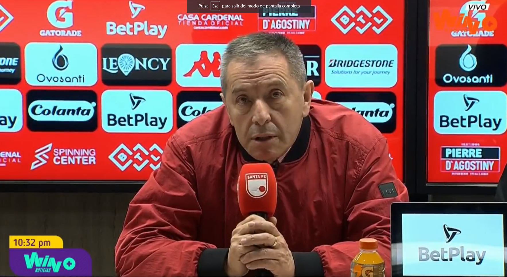 Eduardo Méndez, presidente de Santa Fe, confirmó la salida de Rivera como técnico.