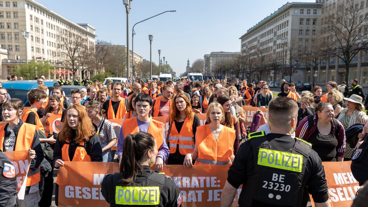 Protestas del grupo ambientalista Última Generación en Alemania.