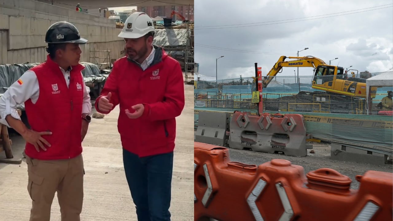Imagen del alcalde Carlos Fernando Galán y del contratista de Transmilenio