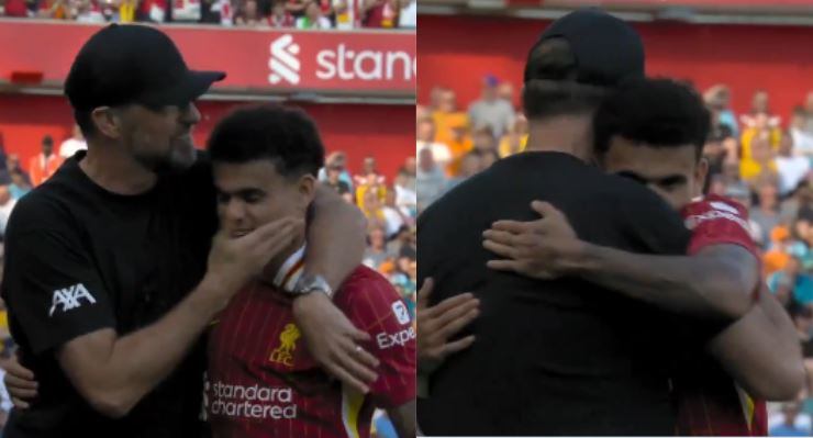 Klopp y Luis Díaz se despidieron ante miles de hinchas del Liverpool