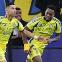 Jhon Durán junto a Cristiano en Al-Nassr