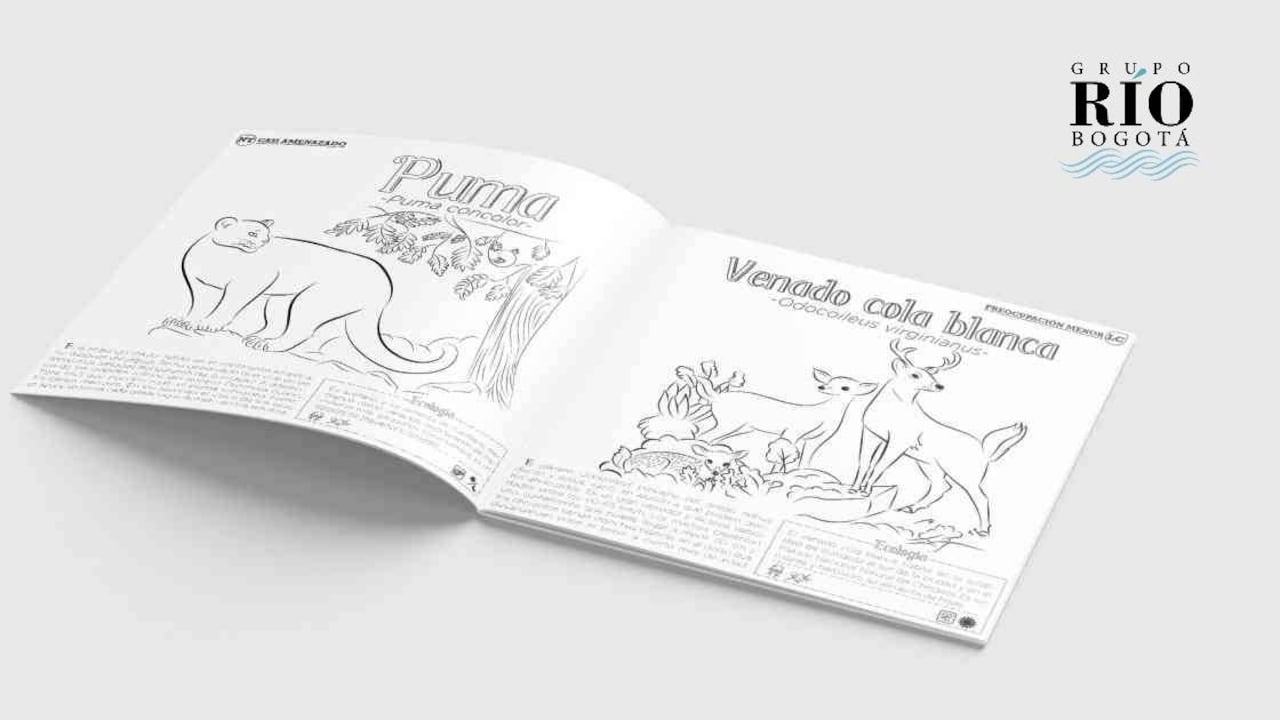 Los niños de Bogotá podrán aprender sobre los mamíferos en un libro para colorear.