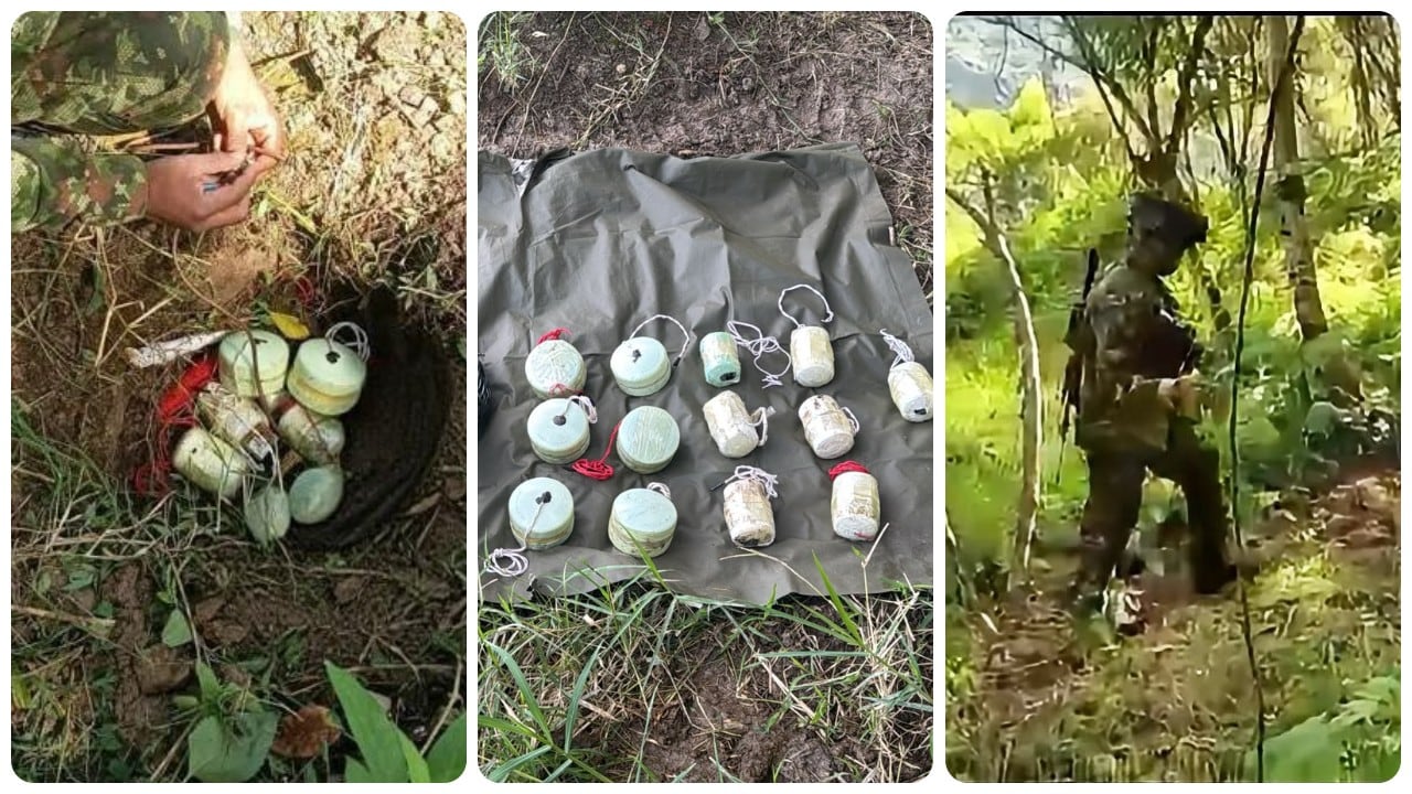 Trece minas antipersonal pertenecientes al ELN fueron destruidas en Toledo, Norte de Santander.