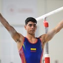 Ángel Barajas, gimnasta colombiano que estará en los Juegos Olímpicos de París 2024.
