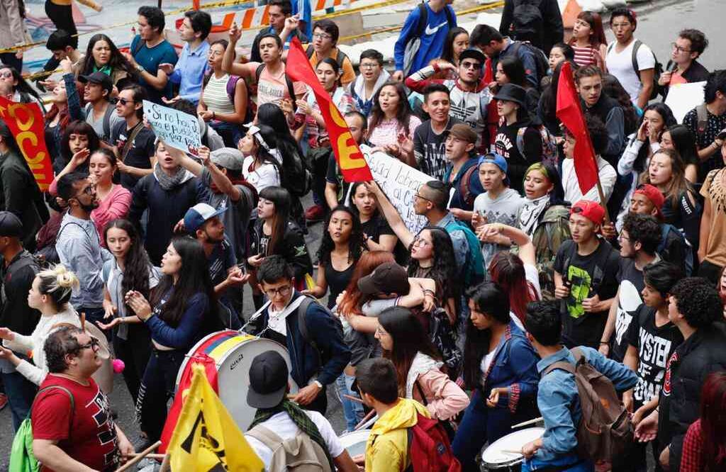 Centrales obreras, estudiantes universitarios, la Federación Colombiana de Educadores (Fecode), la Central Unitaria de Trabadores (CUT), la Confederación de Pensionados, el Congreso de los Pueblos y las comunidades indígenas son los principales promotores del Paro. FOTO: León Darío Peláez / Semana