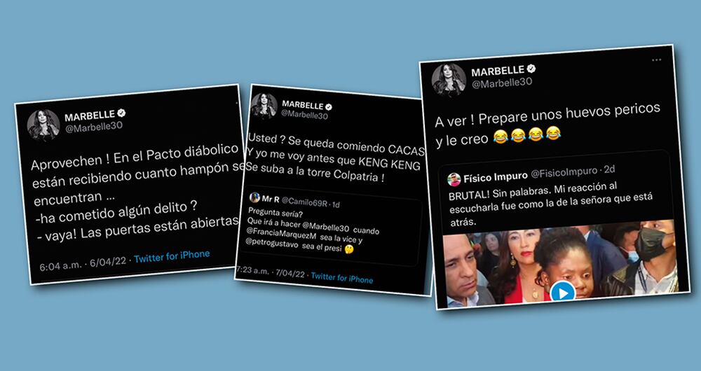 Las diferencias de Marbelle con Petro son incontables. 