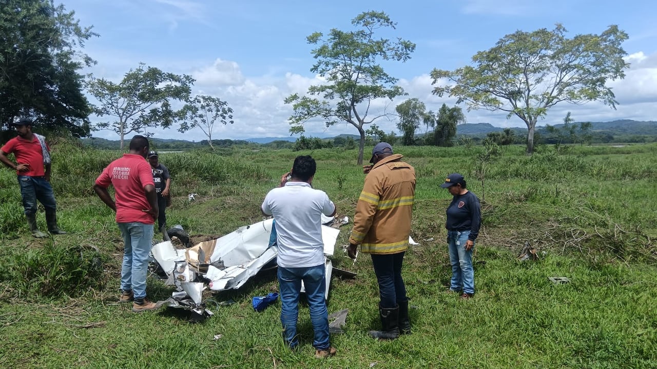 Avión ultraliviano se estrelló en Nechí, Antioquia.