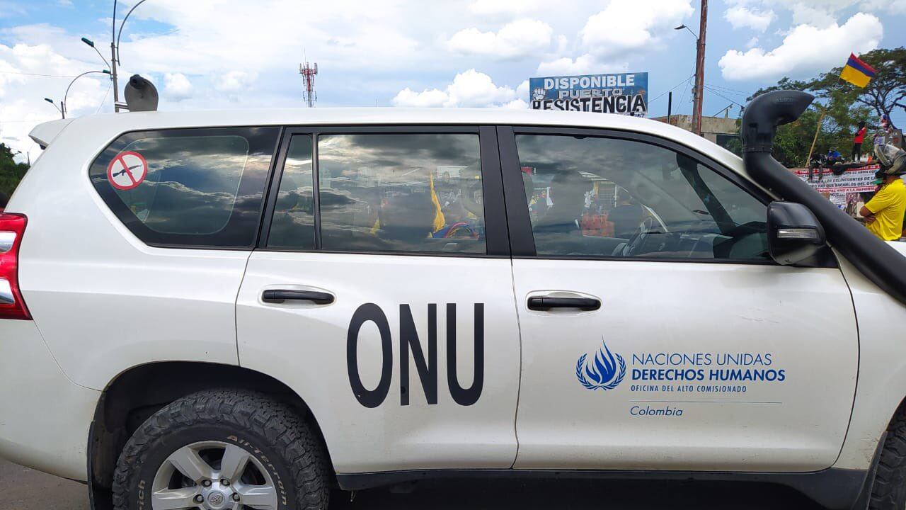Vehículo de la ONU en Cali. Foto de referencia.