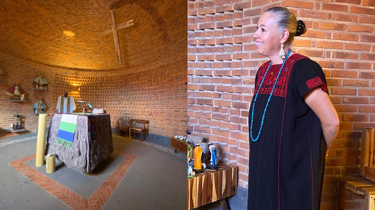 Esta es la sinagoga en la casa de Clara Hernández.