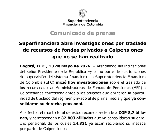 La decisión fue confirmada mediante un comunicado oficial divulgado este 13 de mayo de 2026.
