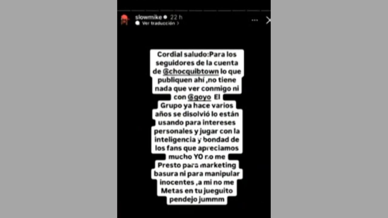 Slow Mike publicó en redes un mensaje que ha sembrado dudas entre sus seguidores