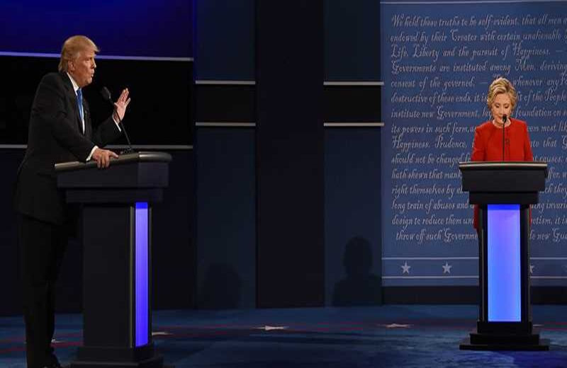 Un reñido primer debate entre Hillary Clinton y Donald Trump. El tema principal fue el sostenimiento económico del país, negocios internacionales con China, empleo, impuestos y seguridad frente al terrorismo.