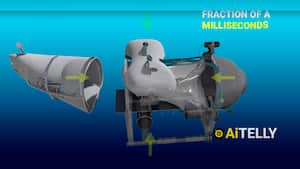 Animación de la Implosión del submarino Oceangate.