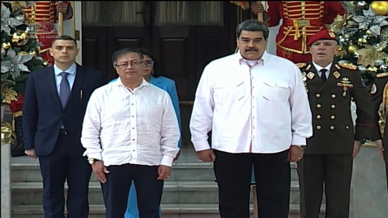 Presidente Gustavo Petro y Nicolás Maduro