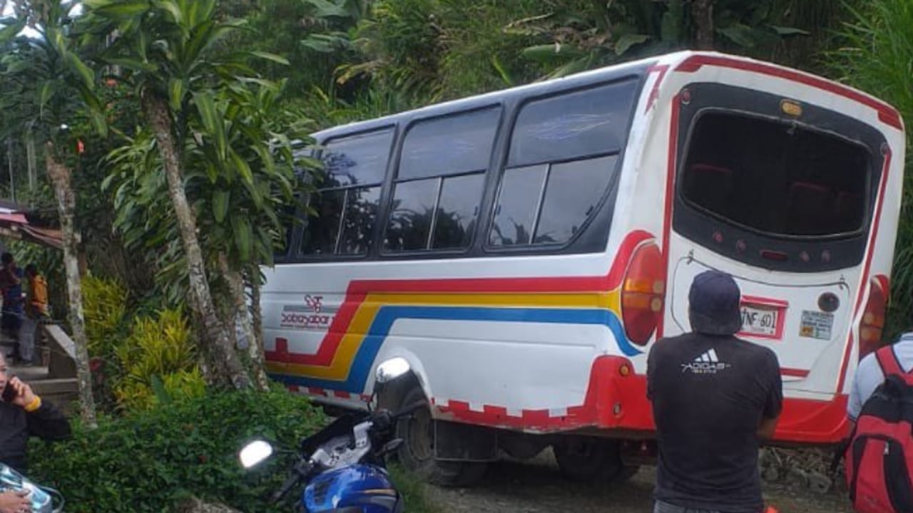 Zona donde fue asesinado un conductor de servicio público en Santa Bárbara, Antioquia.