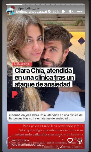 El reportero le tiró fuerte pulla a la novia de Piqué