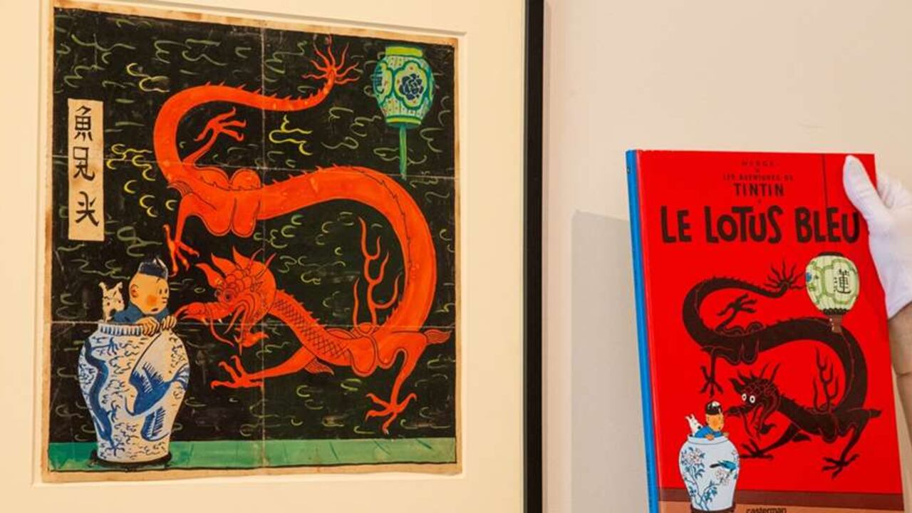 El cuadro del héroe de historietas Tintín se mantuvo guardado en un cajón durante años
