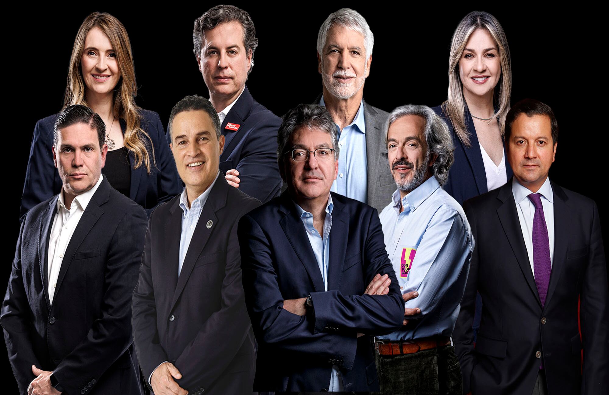 Aníbal Gaviria
David Luna
Enrique Peñalosa
Juan Carlos Pinzón
Juan Daniel Oviedo
Juan Manuel Galán
Mauricio Cárdenas
Paloma Valencia
Vicky Dávila