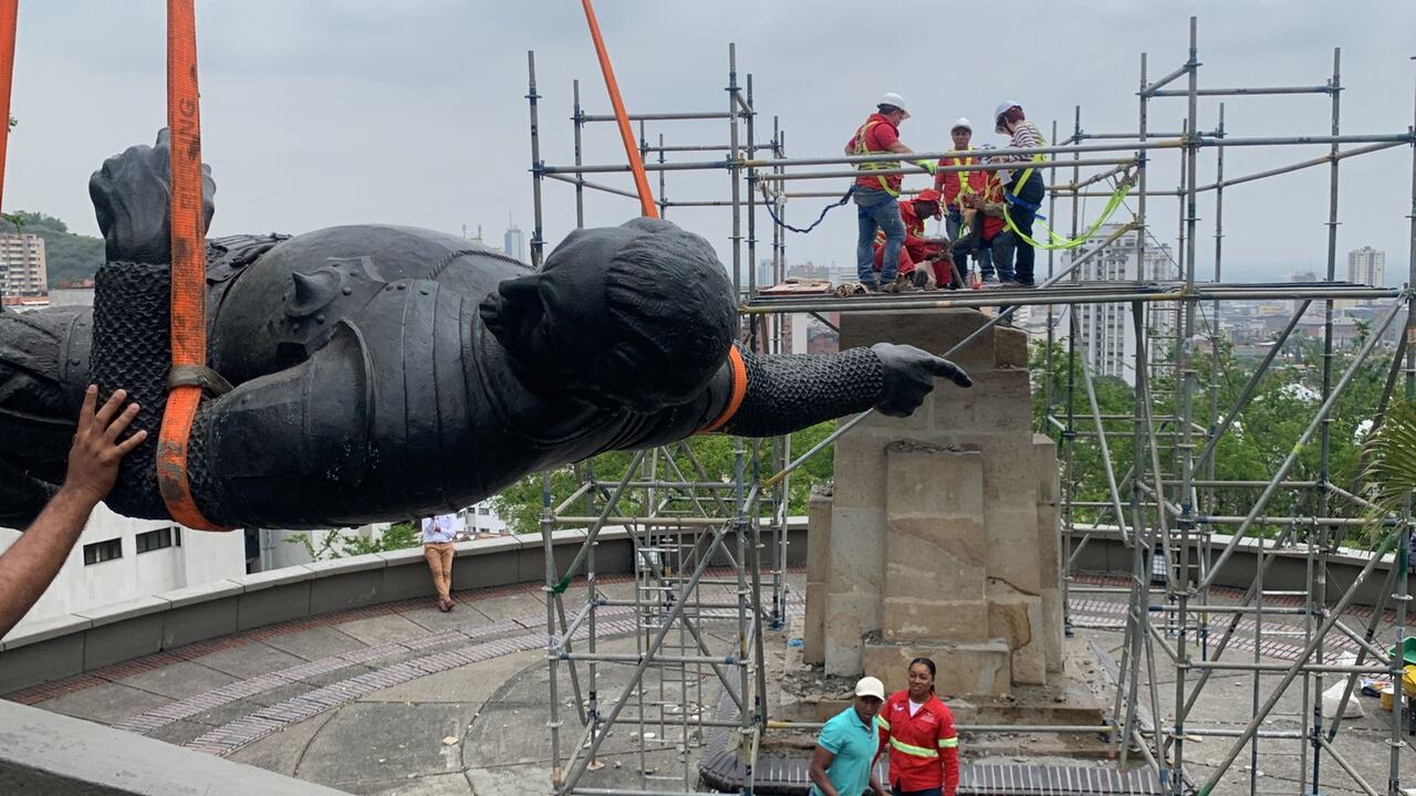 La imagen del fundador de la ciudad de Cali fue restaurada y contará con una nueva placa conmemorativa