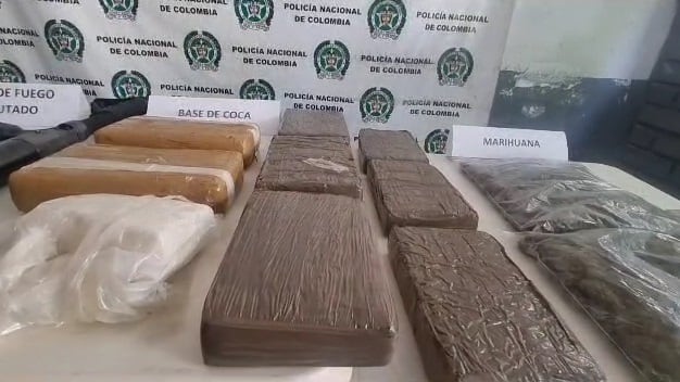 Droga incautada en la casa del presunto homicida.