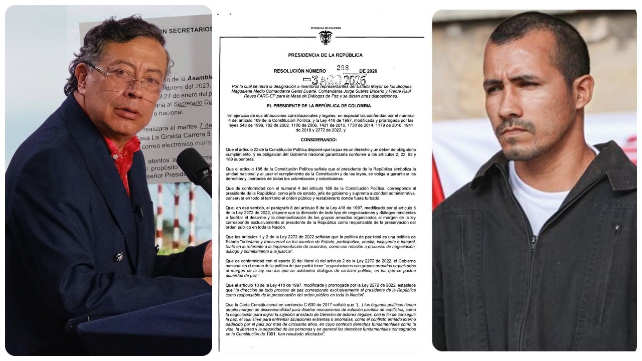 Gustavo Petro, la resolución del Gobierno nacional y alias Gafas.