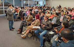 El Pacto Histórico reunido con el ministro del Interior, Juan Fernando Cristo.