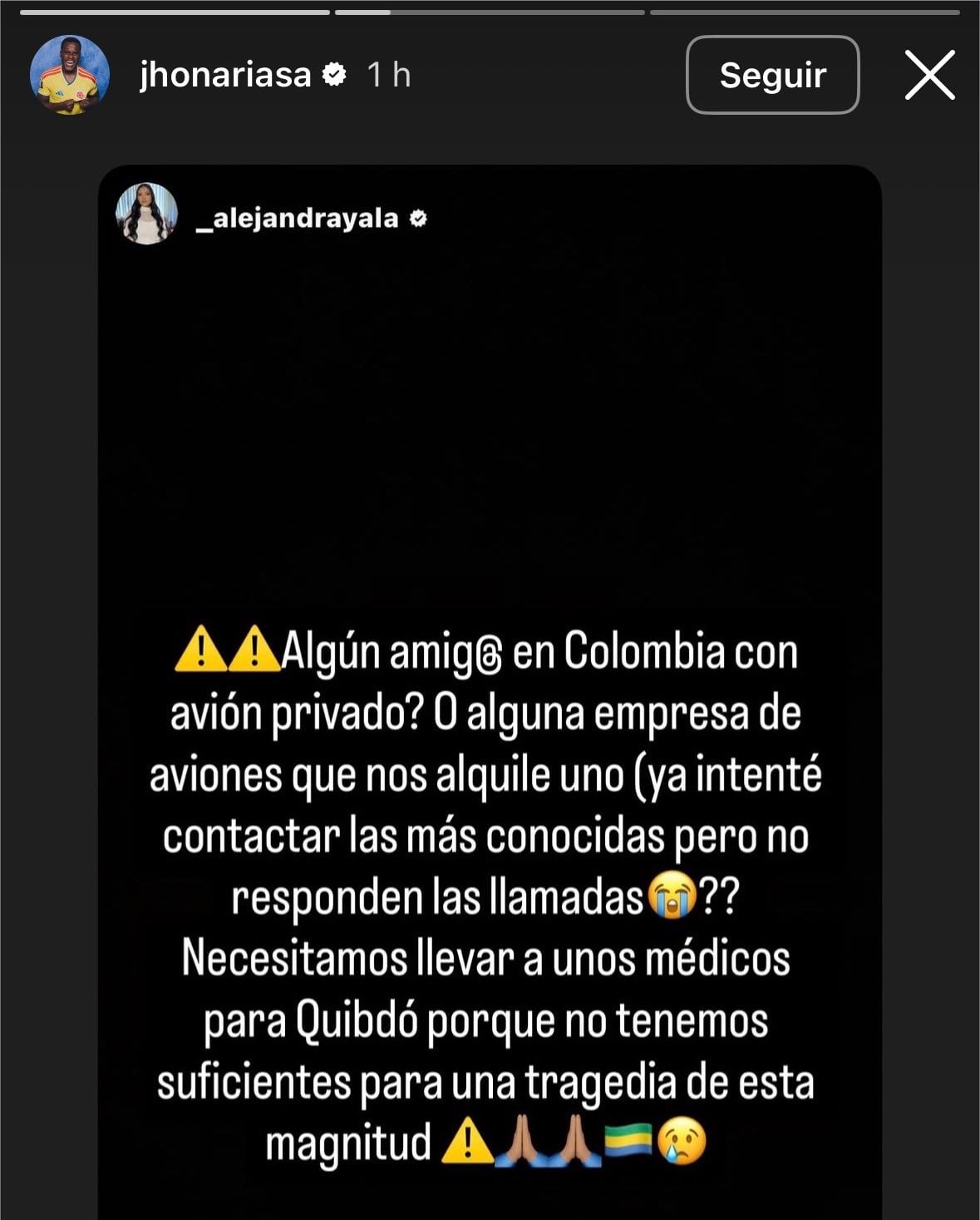 Mensaje de Alejandra Ayala