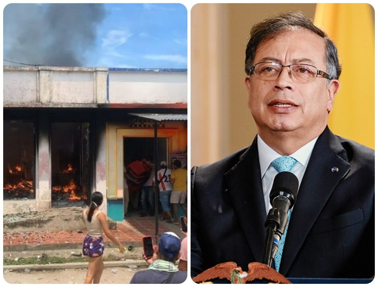 El presidente Gustavo Petro se pronunció sobre el ataque a la Registraduría de Gamarra, Cesar.