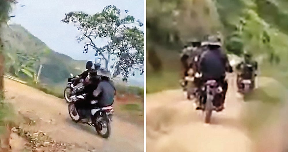 Así patrullan las Farc en Jamundí a la vista de todos, luego suben sus recorridos a redes sociales sin ningún tipo de vergüenza. Se sienten tan seguros que ya no se esconden como en otras épocas.