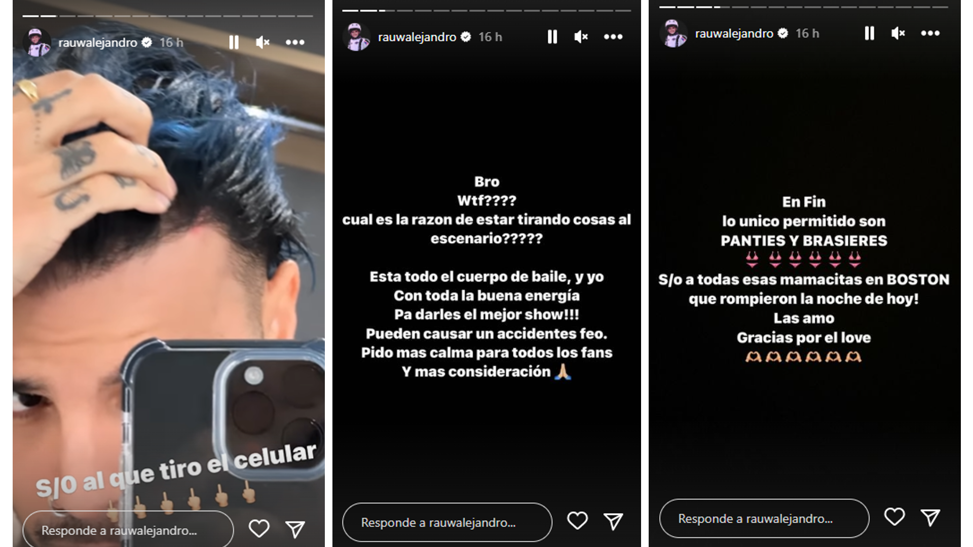 Historias del Instagram de Rauw Alejandro