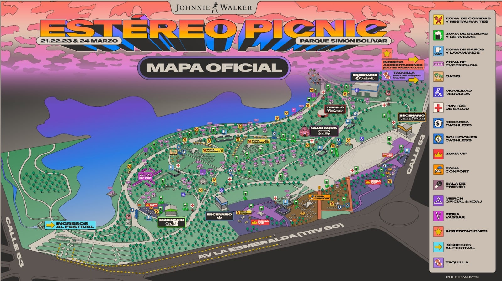 ESTÉREO PICNIC 2024, MAPA ACTUALIZADO.