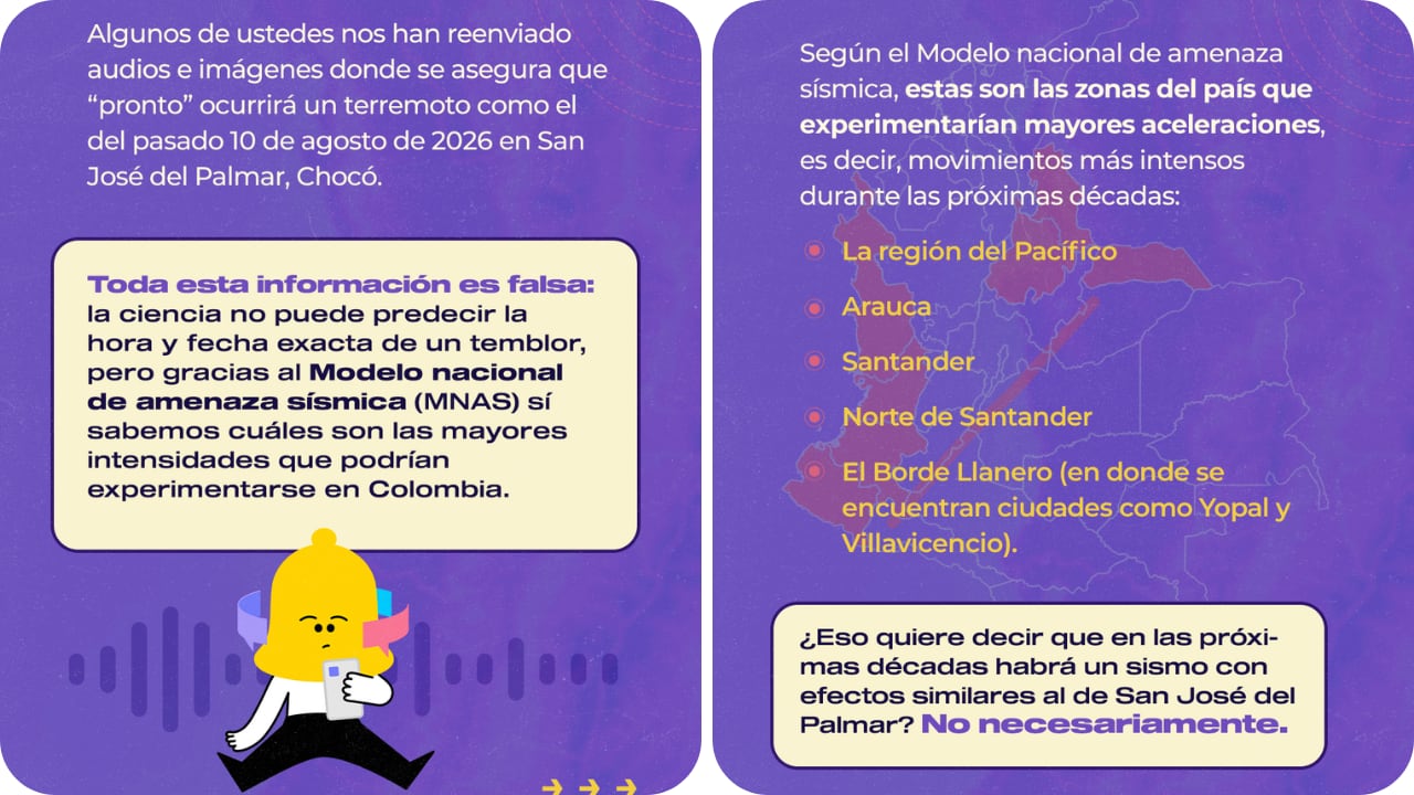 El SGC aclaró qué significa que una región aparezca entre las de mayor amenaza sísmica.