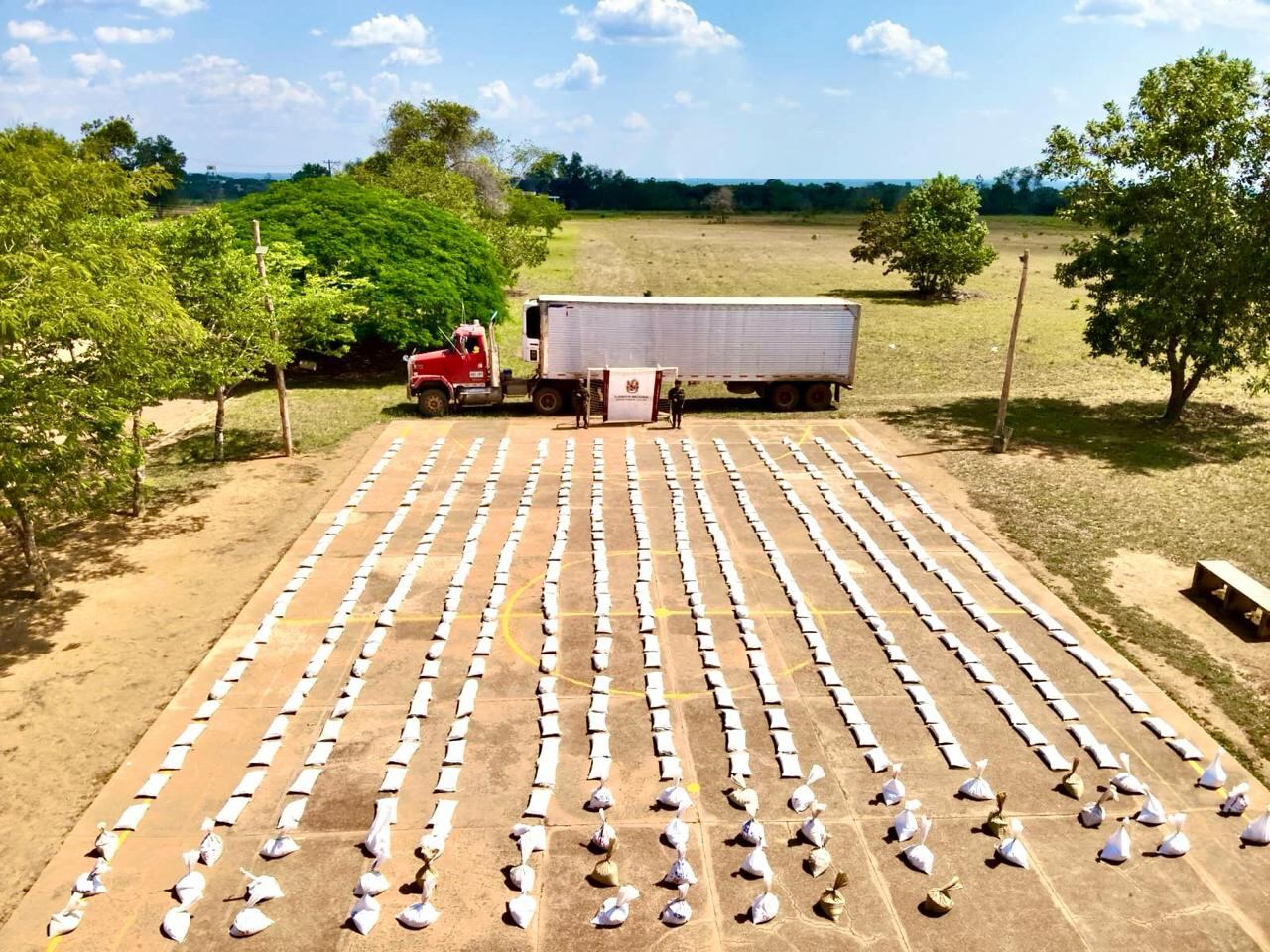 Material decomisado por Ejército.