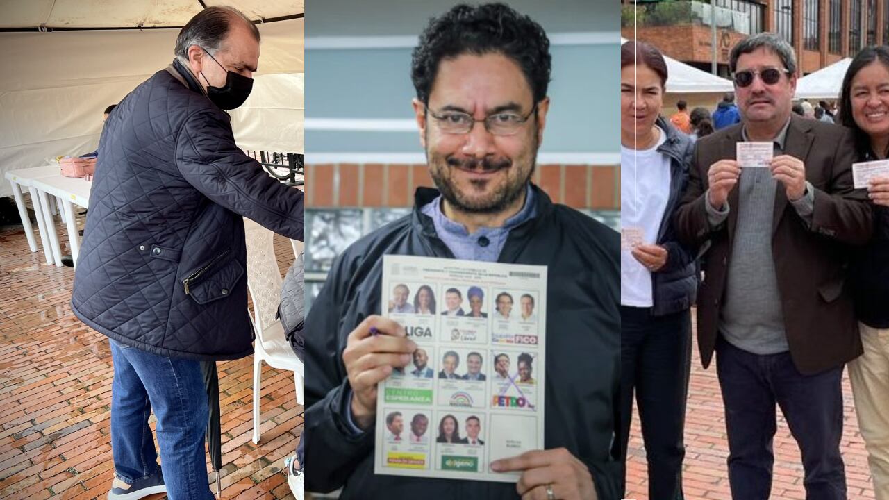 Óscar Iván Zuluaga, Iván Cepeda y Francisco Santos