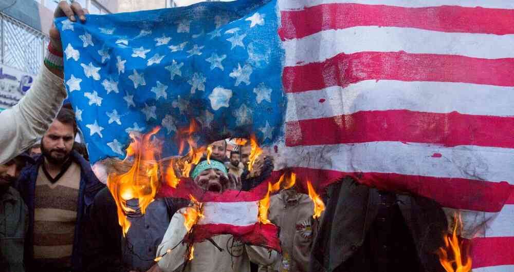 Marcha contra sanciones a Irán. 