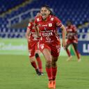 Cali: Futbol Femenino, América 4 Equidad 1. Catalina Usme. Goleadora del Americana. Foto José L Guzmán. El País. junio 5-23